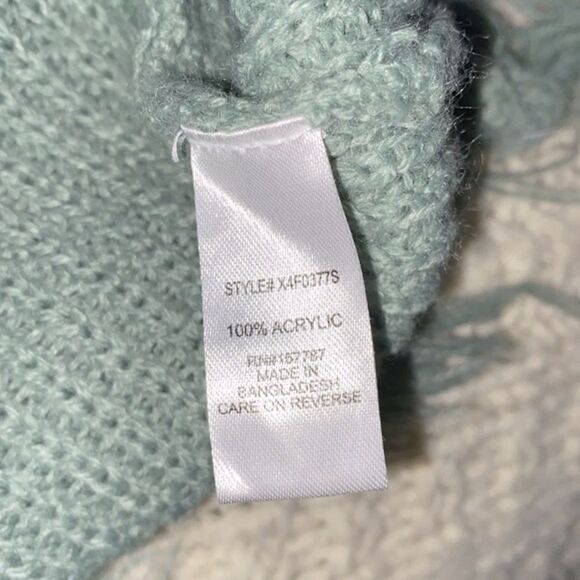 Full Circle Trends green sweater with fringe size 2X - Picture 5 of 6